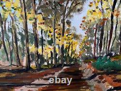 Oil on Canvas Woodland Scene XXth Century Large Size L2159