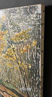 Oil on Canvas Woodland Scene XXth Century Large Size L2159