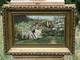 Oil On Canvas On Wood Farm Landscape Signed, Framed (art Deco)