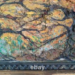 Oil on Isorel by KARABEKIAN Underwood Landscape, framed in gilded wood, dated 2001