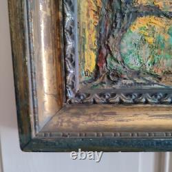 Oil on Isorel by KARABEKIAN Underwood Landscape, framed in gilded wood, dated 2001
