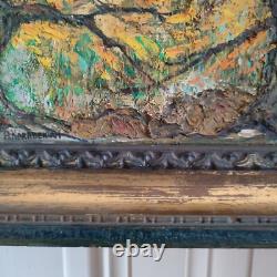 Oil on Isorel by KARABEKIAN Underwood Landscape, framed in gilded wood, dated 2001