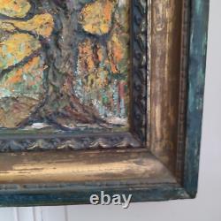 Oil on Isorel by KARABEKIAN Underwood Landscape, framed in gilded wood, dated 2001