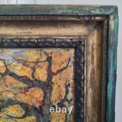 Oil on Isorel by KARABEKIAN Underwood Landscape, framed in gilded wood, dated 2001
