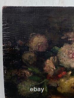 Oil on Panel Bouquet of Flowers Late 18th Century Still Life A4164