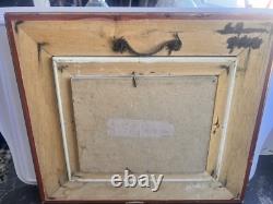Oil on Panel Bouquet of Roses by Claude Salembier Golden Wood Frame 20th Century