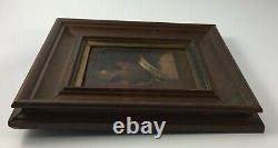 Oil on Panel Medieval Character 19th Century Wooden Frame Frame Maker E Jacob H586