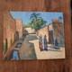Oil On Wood Antique Orientalist Painting