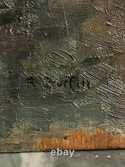 Oil on Wood Brittany Signed Rene Buffin 20th Century