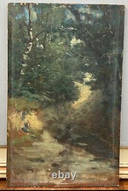 Oil on Wood Early 20th Century Underwood A4219