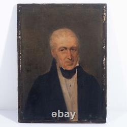 Oil on Wood French school of the 19th century, Portrait of a man