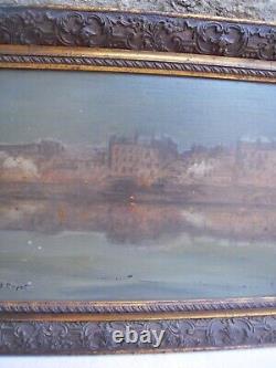 Oil on Wood Henri Royet 20th Century River Scene