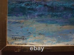 Oil on Wood LANDSCAPE Signed HERMAN (ARMAND KRAEMER)