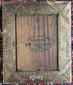 Oil on Wood Late 19th Century Two Lions Signature to Identify