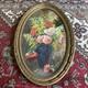 Oil On Wood Mimosas And Carnations Circa 1900 Signature To Be Identified Be Rare