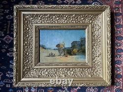 Oil on Wood Orientalist XIXth Century