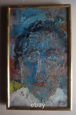 Oil on Wood PORTRAIT (Self-Portrait) Signed HERMAN (ARMAND KRAEMER)