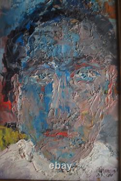 Oil on Wood PORTRAIT (Self-Portrait) Signed HERMAN (ARMAND KRAEMER)