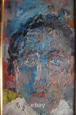 Oil on Wood PORTRAIT (Self-Portrait) Signed HERMAN (ARMAND KRAEMER)