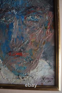 Oil on Wood PORTRAIT (Self-Portrait) Signed HERMAN (ARMAND KRAEMER)