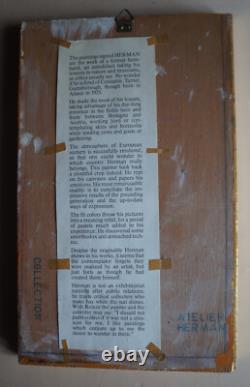 Oil on Wood PORTRAIT (Self-Portrait) Signed HERMAN (ARMAND KRAEMER)