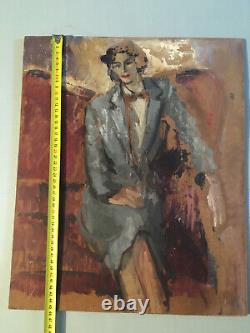 Oil on Wood Painter from Castres Monges Group Portrait Castre To Identify