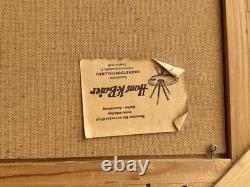 Oil on Wood Painting - Signed Hans K. Baier. 1918/1976