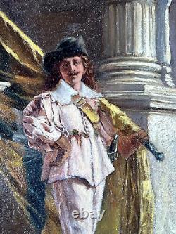 Oil on Wood Panel Flag Bearer of the Flemish Civic Guard