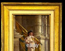 Oil on Wood Panel Flag Bearer of the Flemish Civic Guard