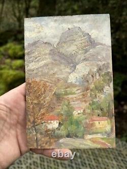 Oil on Wood Panel & Painting & Garlaban Peak Aubagne & February 21, 1920