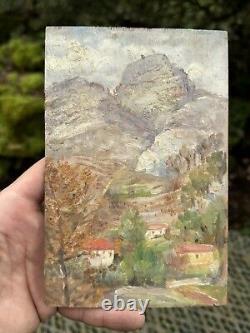 Oil on Wood Panel & Painting & Garlaban Peak Aubagne & February 21, 1920