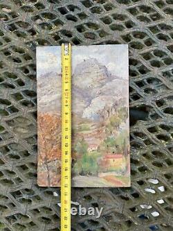 Oil on Wood Panel & Painting & Garlaban Peak Aubagne & February 21, 1920