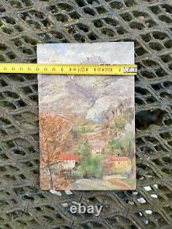 Oil on Wood Panel & Painting & Garlaban Peak Aubagne & February 21, 1920
