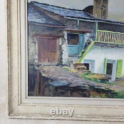 Oil on Wood Panel by Hippolyte Mouthier 1946 les Fréaux near La Grave