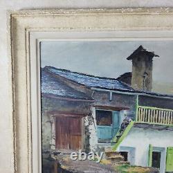 Oil on Wood Panel by Hippolyte Mouthier 1946 les Fréaux near La Grave