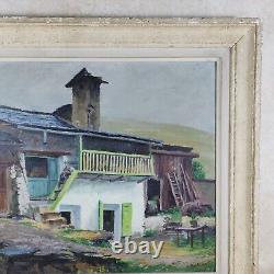 Oil on Wood Panel by Hippolyte Mouthier 1946 les Fréaux near La Grave