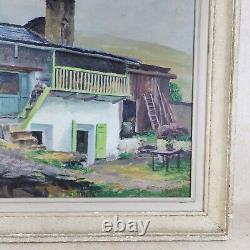 Oil on Wood Panel by Hippolyte Mouthier 1946 les Fréaux near La Grave