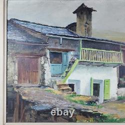 Oil on Wood Panel by Hippolyte Mouthier 1946 les Fréaux near La Grave