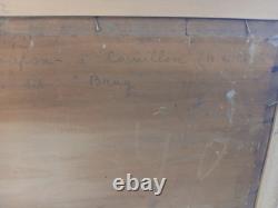 Oil on Wood R. Vollaire Landscape 1938