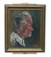 Oil On Wood, Signed H. Kumbartzky, Portrait Of A Man, 1938, With Frame