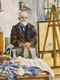 Oil On Wood Triptych Cézanne André Bonneau 20th Century Renoir Sainte Victoire