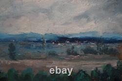 Oil on Wood VIEW OF THE PLAIN Signed HERMAN (ARMAND KRAEMER)