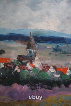 Oil on Wood VIEW OF THE PLAIN Signed HERMAN (ARMAND KRAEMER)
