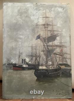 Oil on Wood by Eugène Dauphin