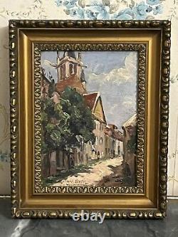 Oil on Wood by Eugène Guermont, 19th Century Impressionist, Moret Sur Loing