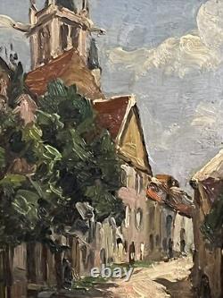Oil on Wood by Eugène Guermont, 19th Century Impressionist, Moret Sur Loing