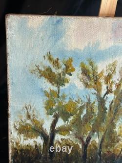 Oil on canvas Art Deco 1920 Underwood landscape - Style Paul Emile Pissarro