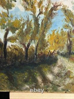 Oil on canvas Art Deco 1920 Underwood landscape - Style Paul Emile Pissarro