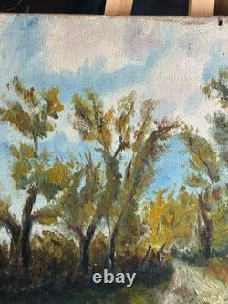 Oil on canvas Art Deco 1920 Underwood landscape - Style Paul Emile Pissarro