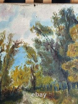 Oil on canvas Art Deco 1920 Underwood landscape - Style Paul Emile Pissarro